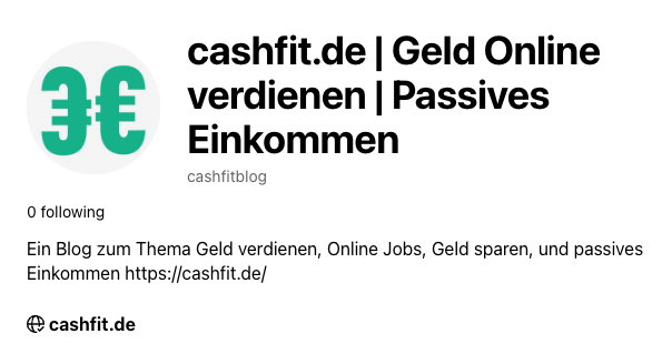Pinterest cashfit.de Profil
